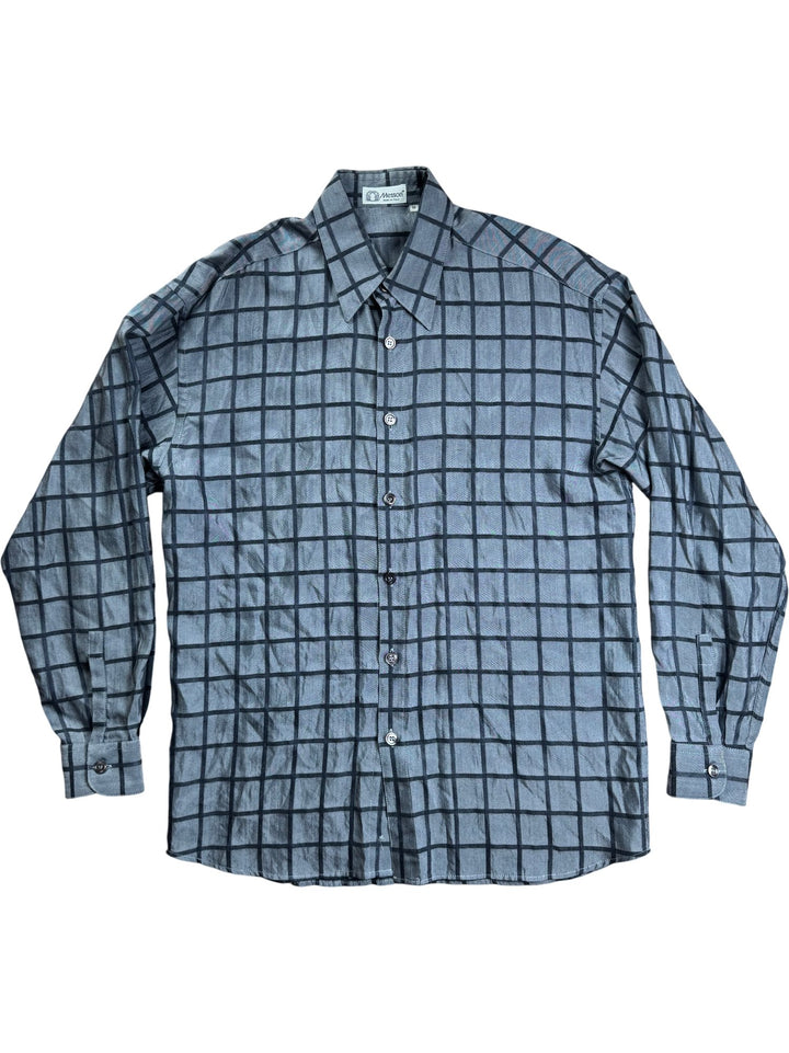 Messori Italian Checkered Long Sleeved Shirt - M