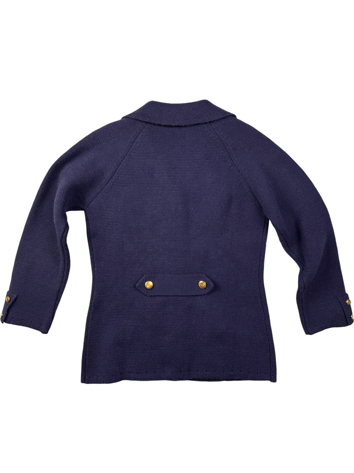 Jonelle Navy Acrylic Cardigan - Think Vintage