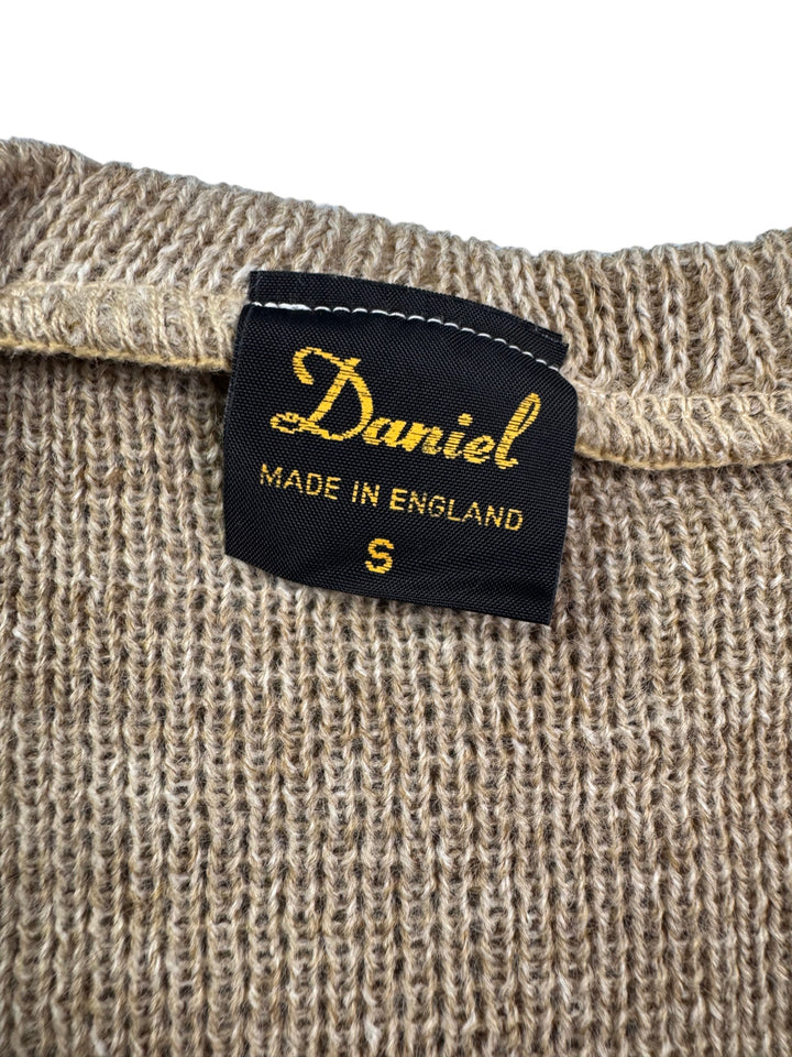 Argyle Patterned V-Neck Sweater - S