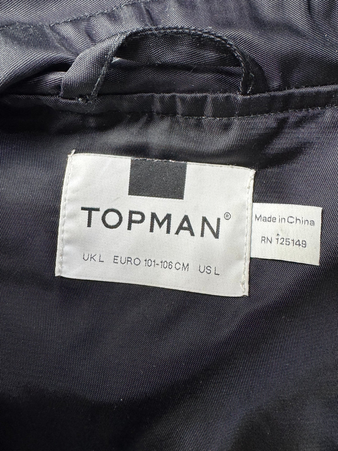 Topman Black Bomber Jacket - L