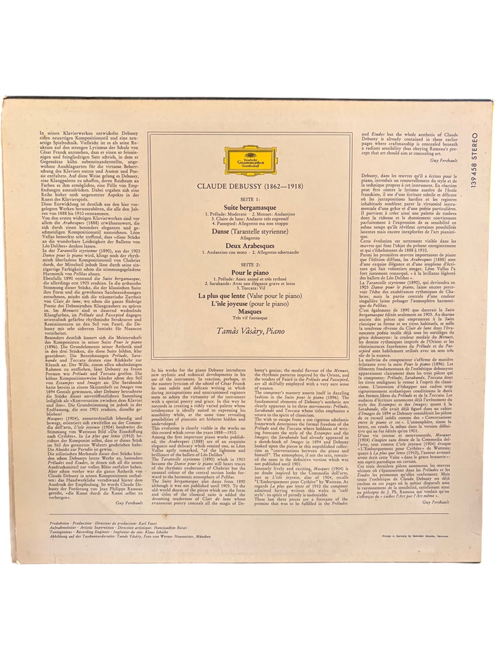 Claude Debussy Klaviermusik Piano Vinyl - Fair/Good