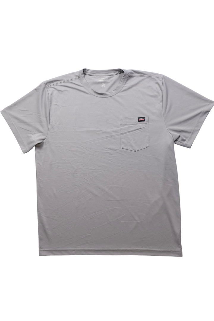 Dickies Grey T-Shirt with Front Pocket - XL - Think Vintage