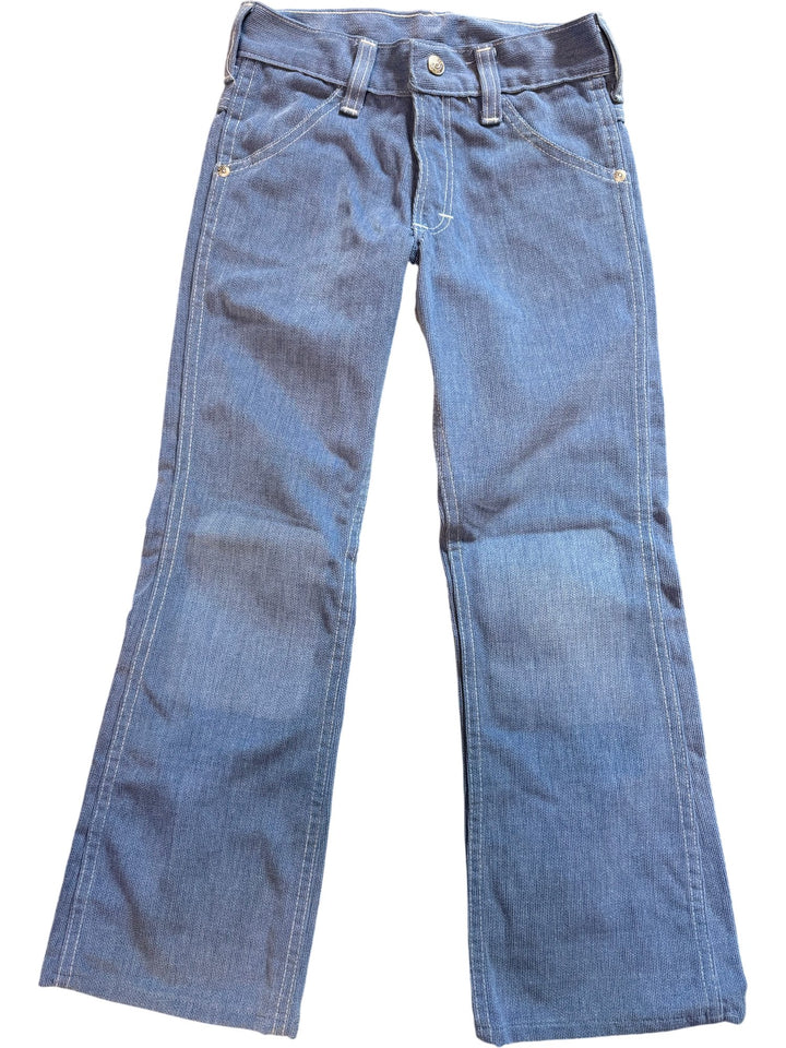 1970s Rough Houser Blue Cord Flares - Age 9/10