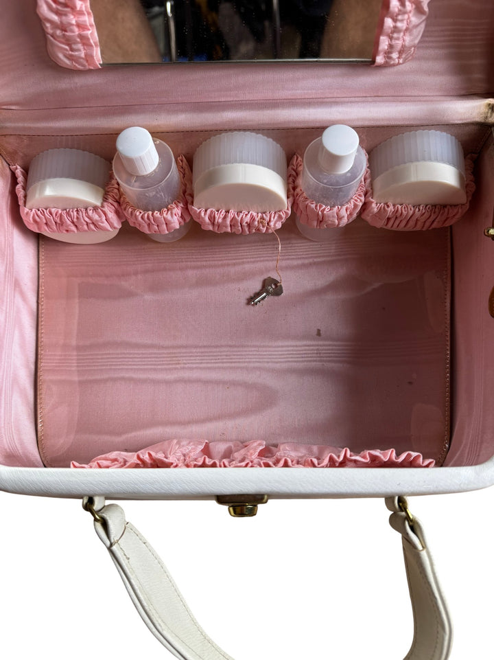 White Vintage Box Cosmetic Bag
