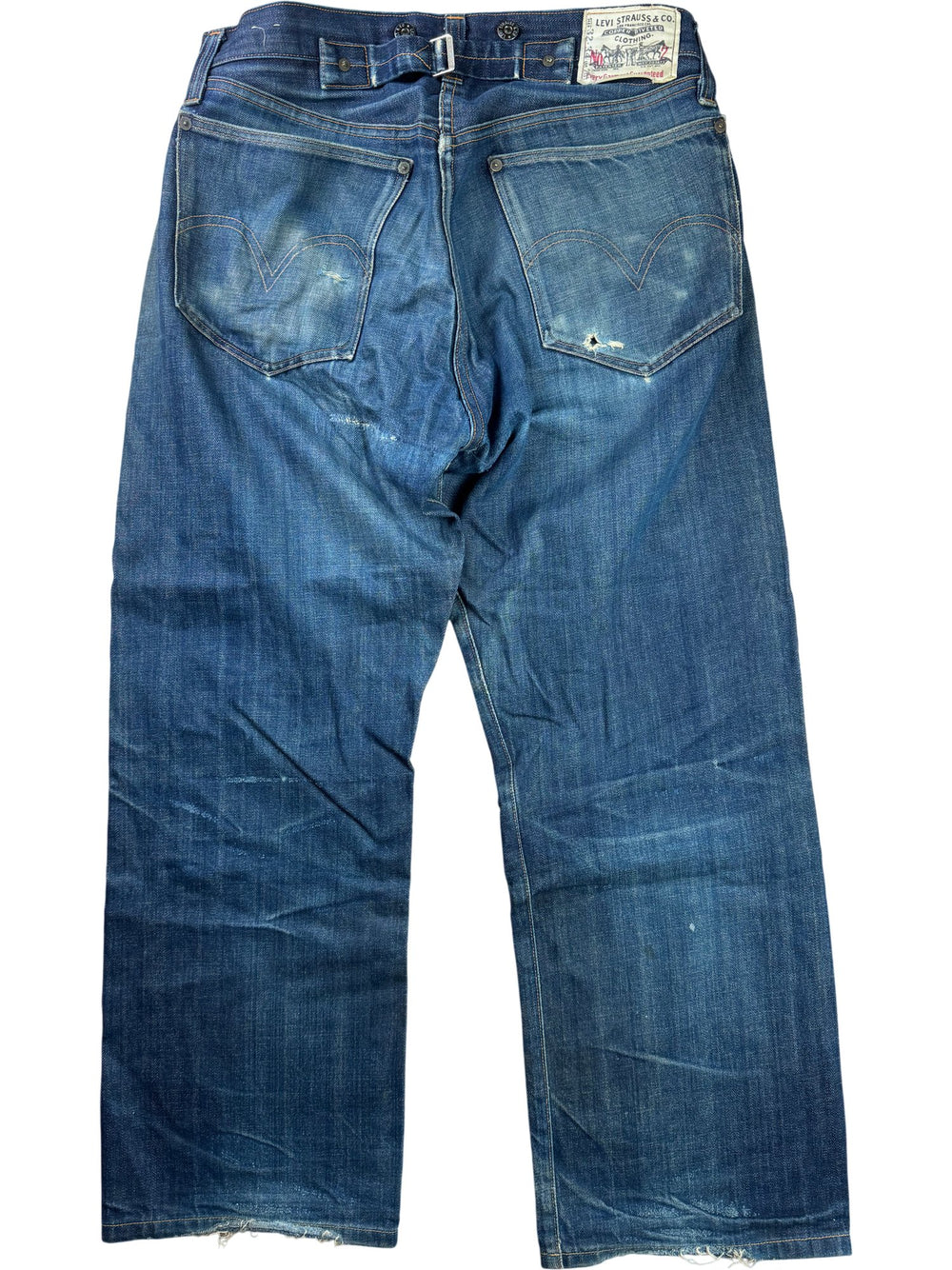90s Levi's 201 Selvedge Antique Denim Jeans - W32 - Think Vintage ltd