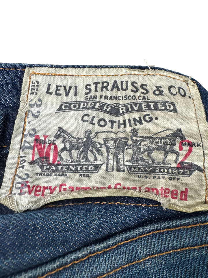 90s Levi's 201 Selvedge Antique Denim Jeans - W32 - Think Vintage ltd