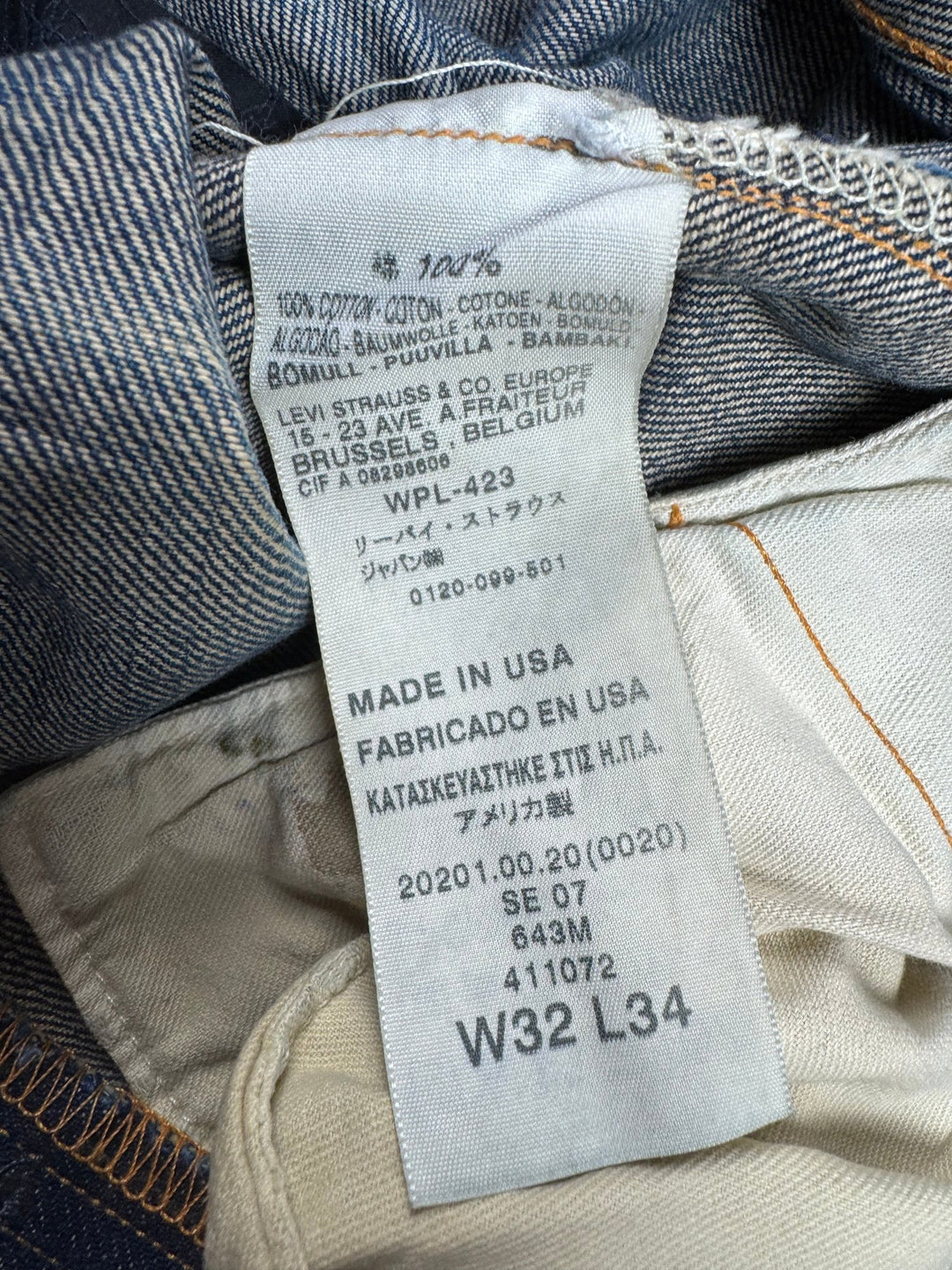 90s Levi's 201 Selvedge Antique Denim Jeans - W32 - Think Vintage ltd