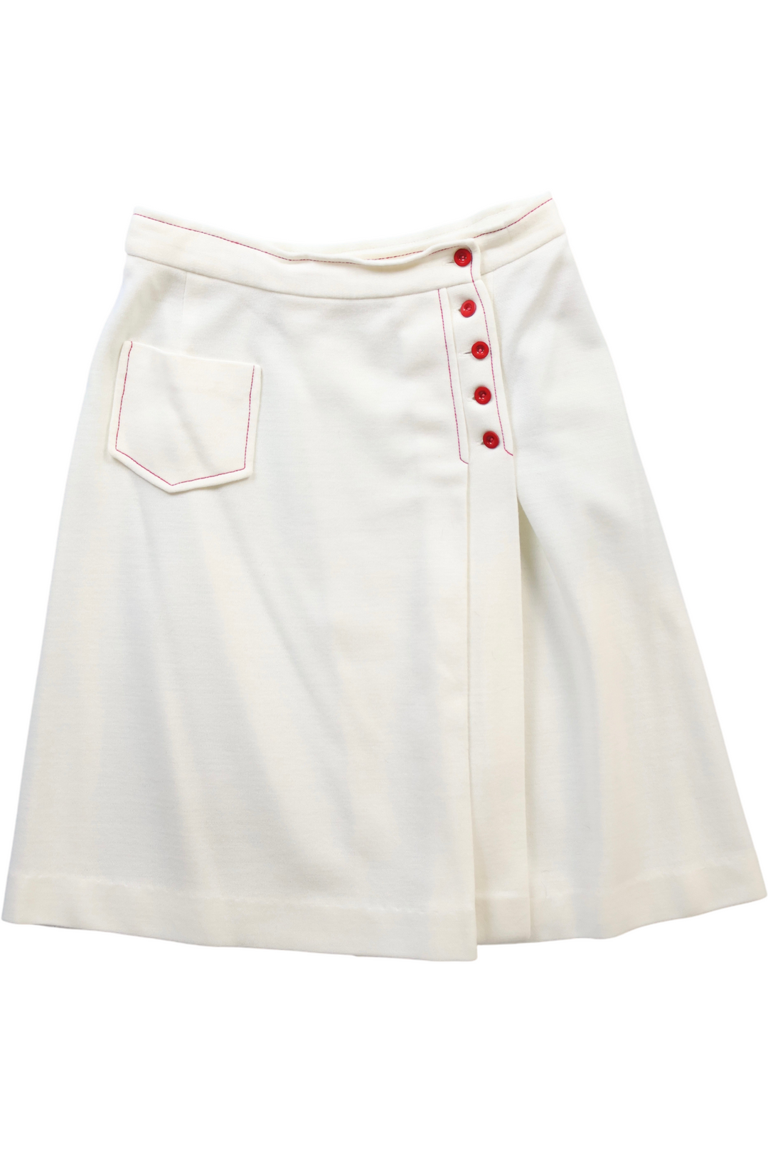 1960s Contrast Stitch A-Line Skirt - Think Vintage