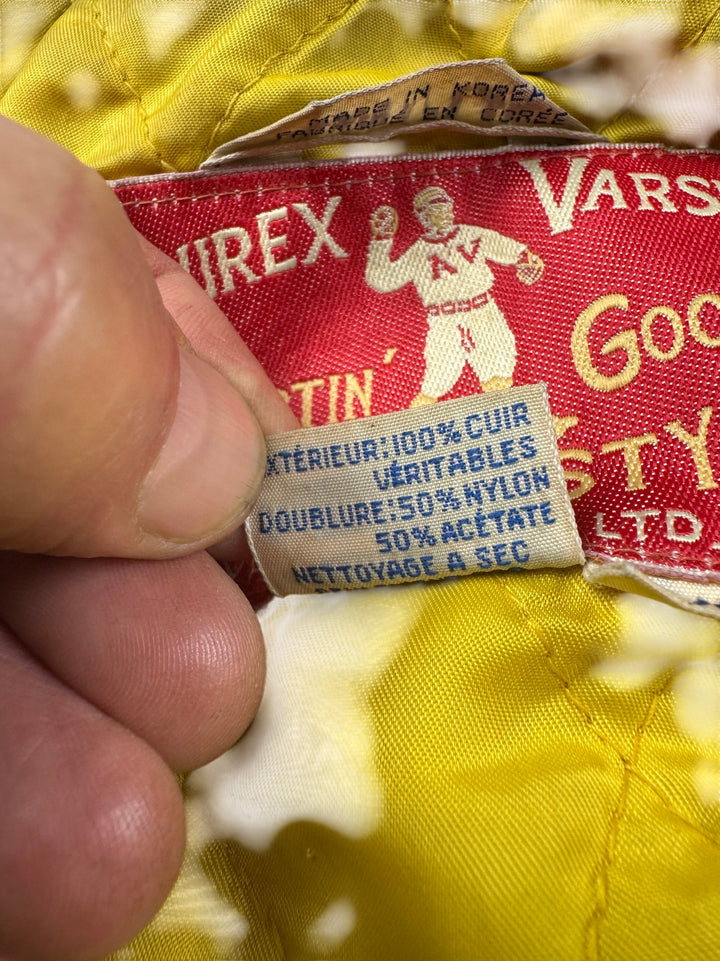 1990s Avirex Leather Varsity Jacket - XXL