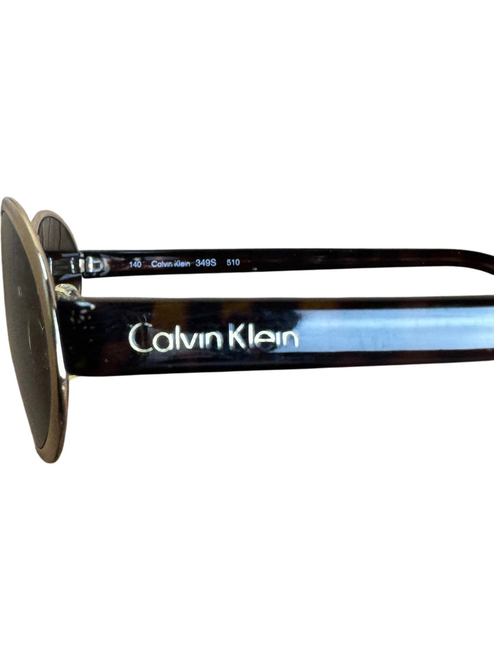 Calvin Klein Oval Brown Sunglasses
