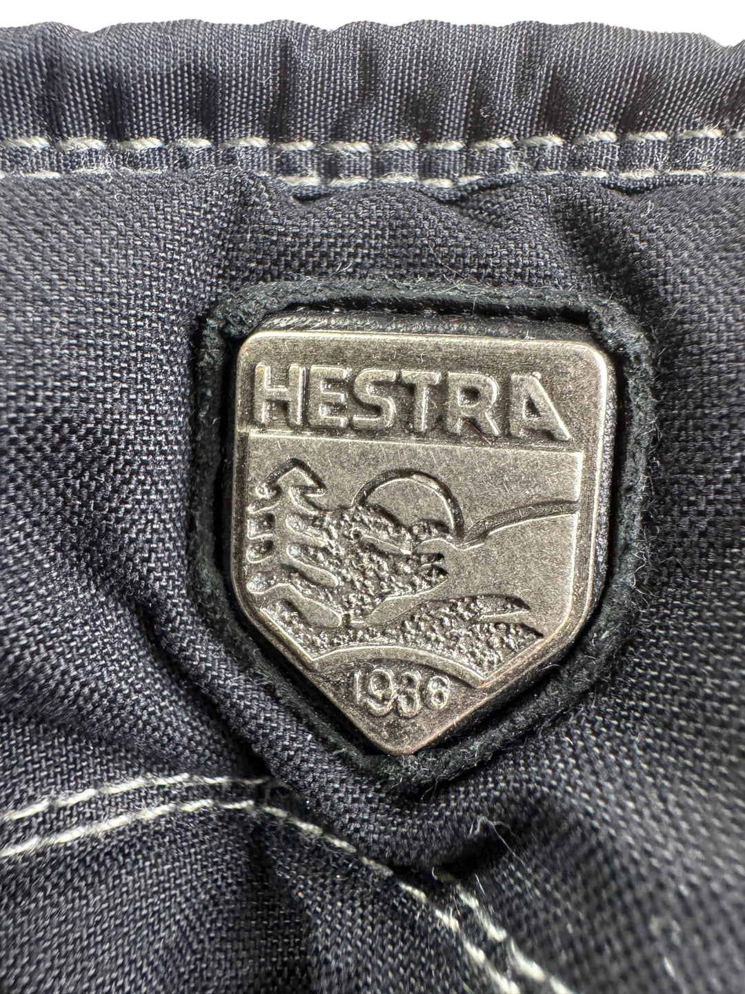 Hestra Black Leather and Polyamide Gloves - L