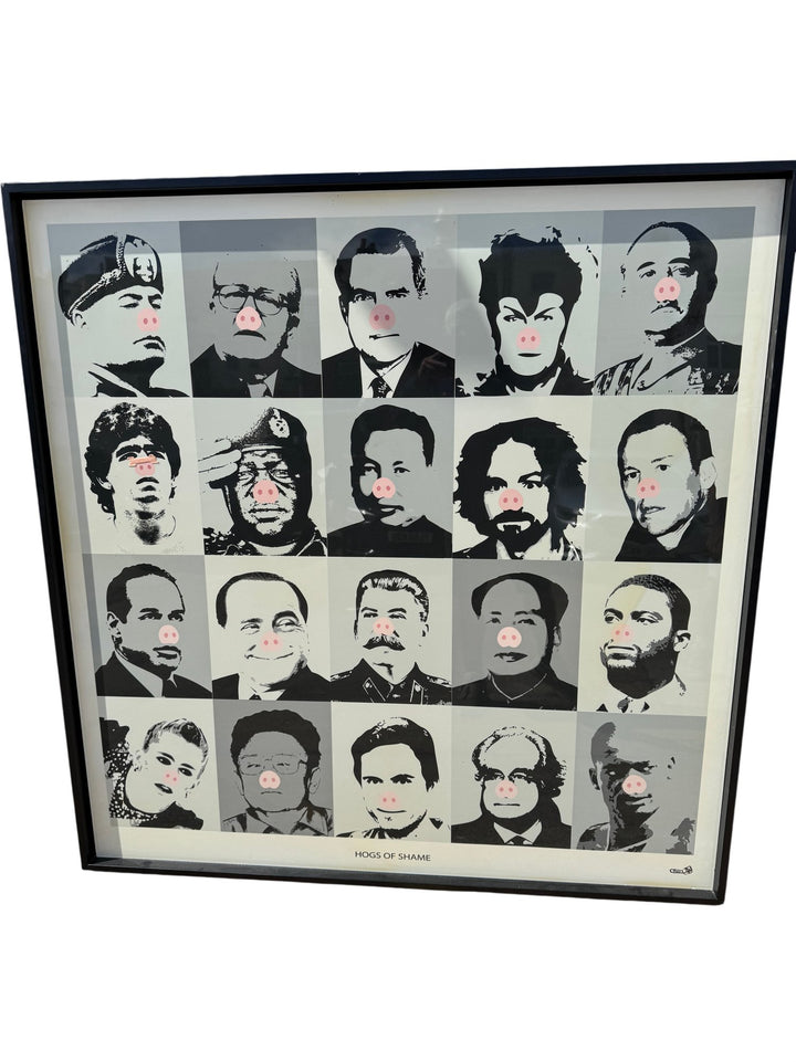 Print on Board Framed Artwork 'Hogs of Shame'