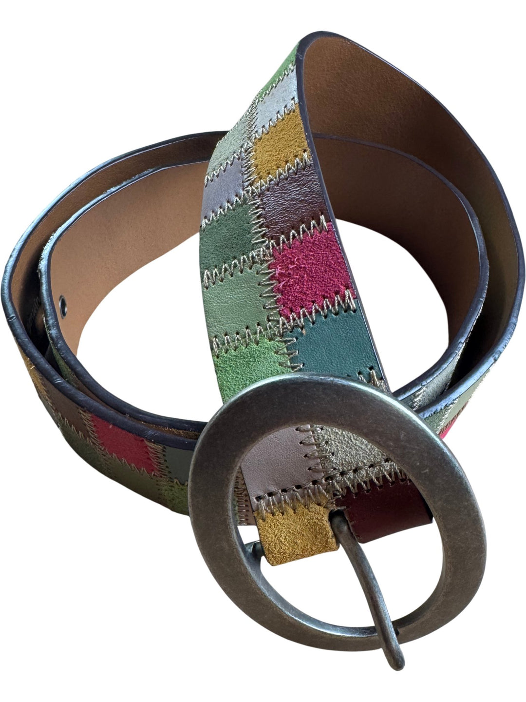 Fossil Patchwork Leather Belt - W33-36