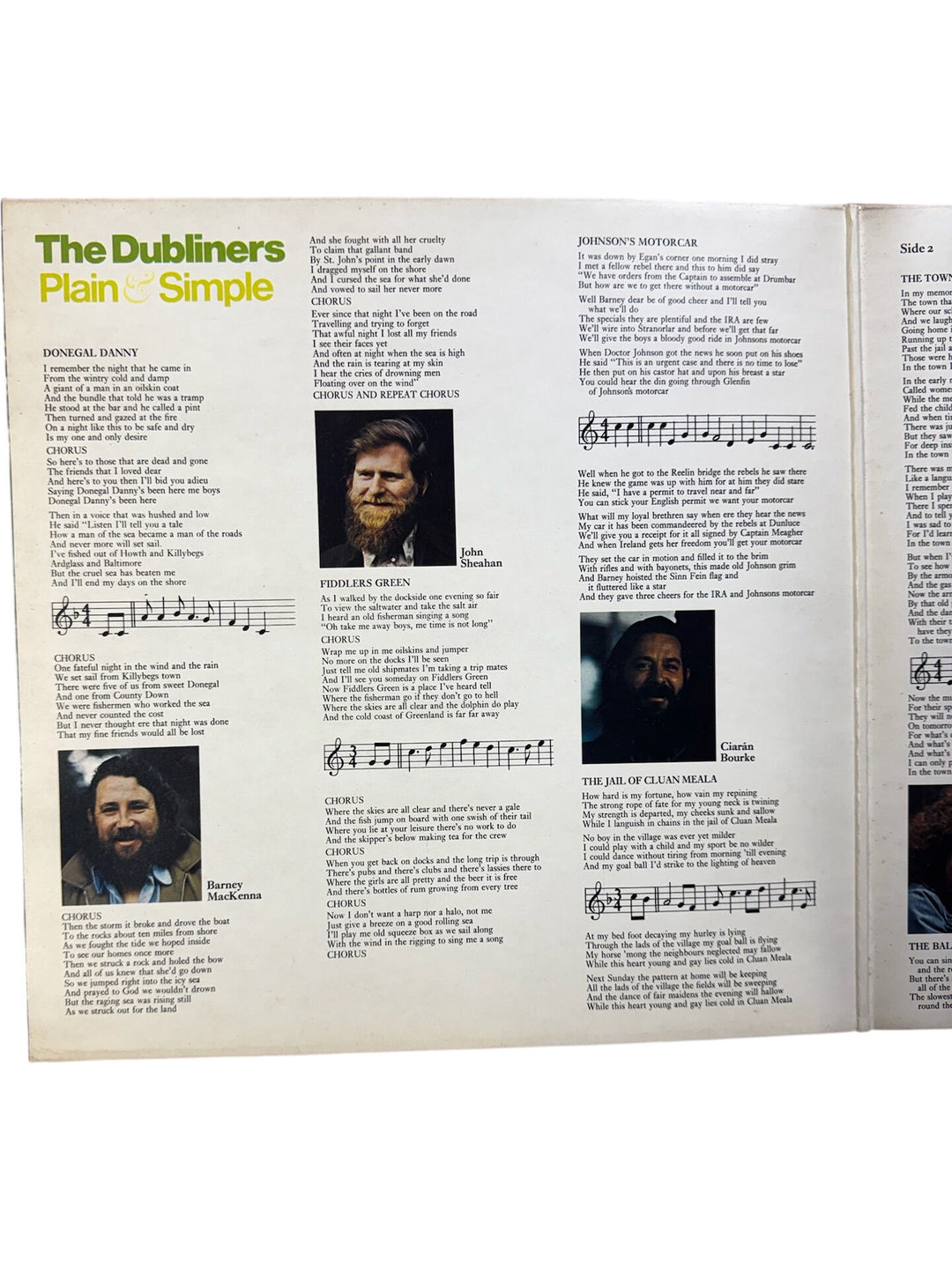 The Dubliners Plain & Simple Vinyl Record - Very Good
