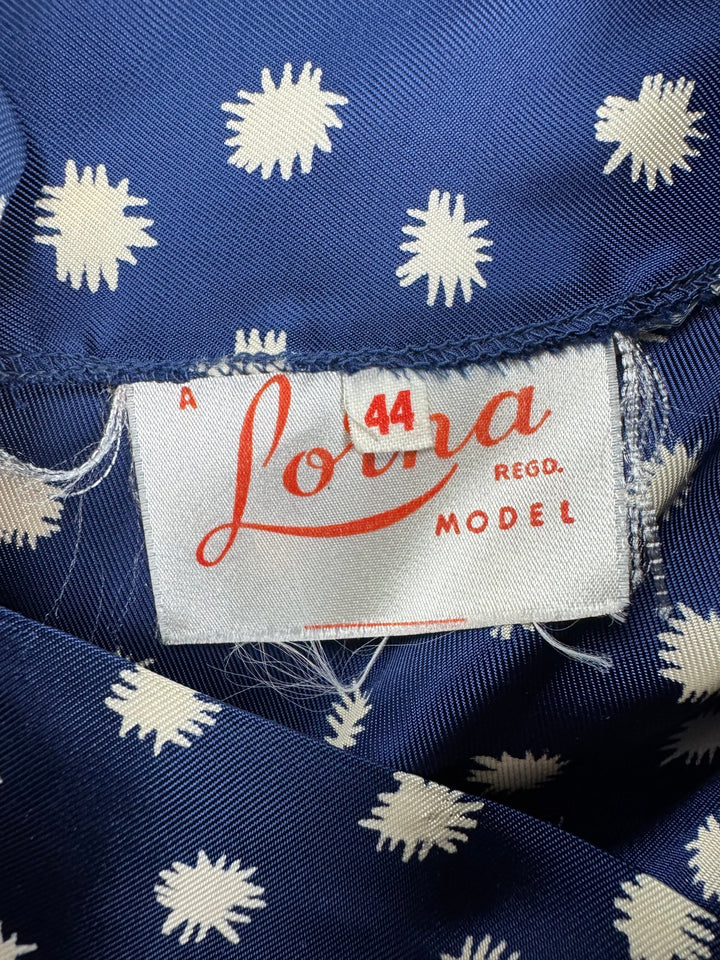Laura Model Polka Dot Blue Dress And Jacket - M/L