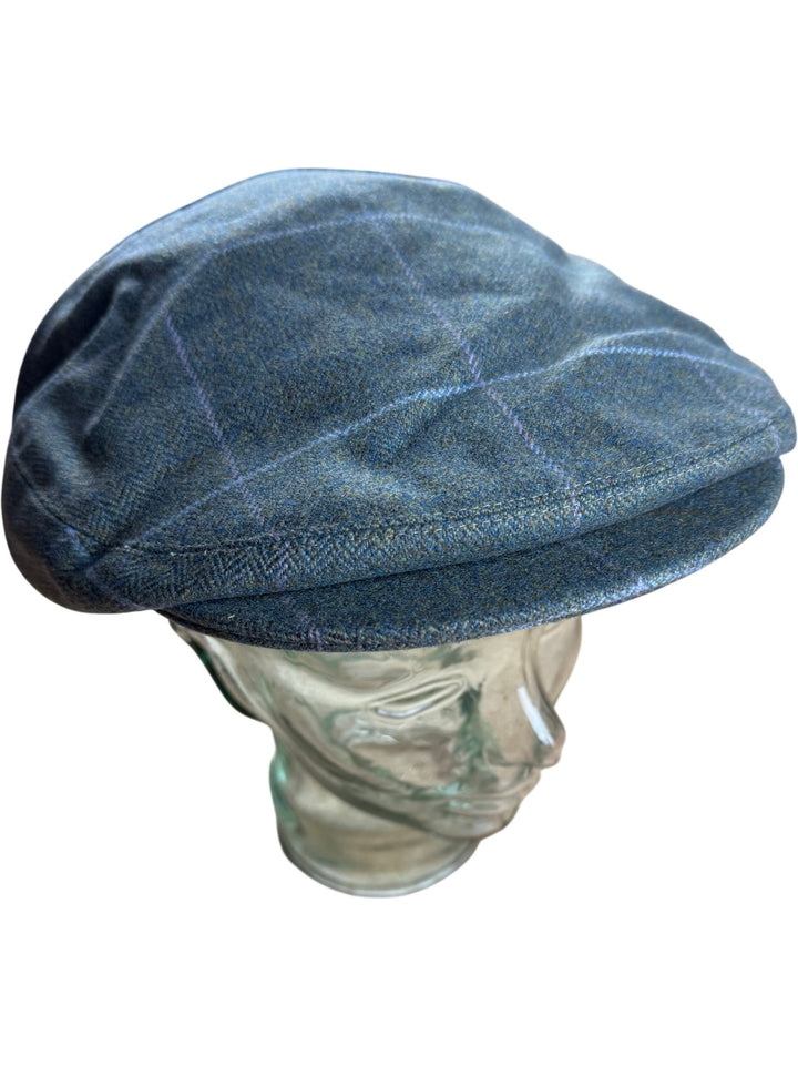 House Of Bruar Gray Checkered Flat Cap