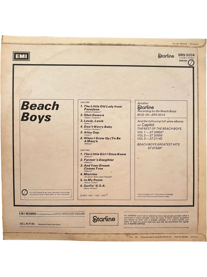 EMI Starline Beach Boys Vinyl Record - Fair