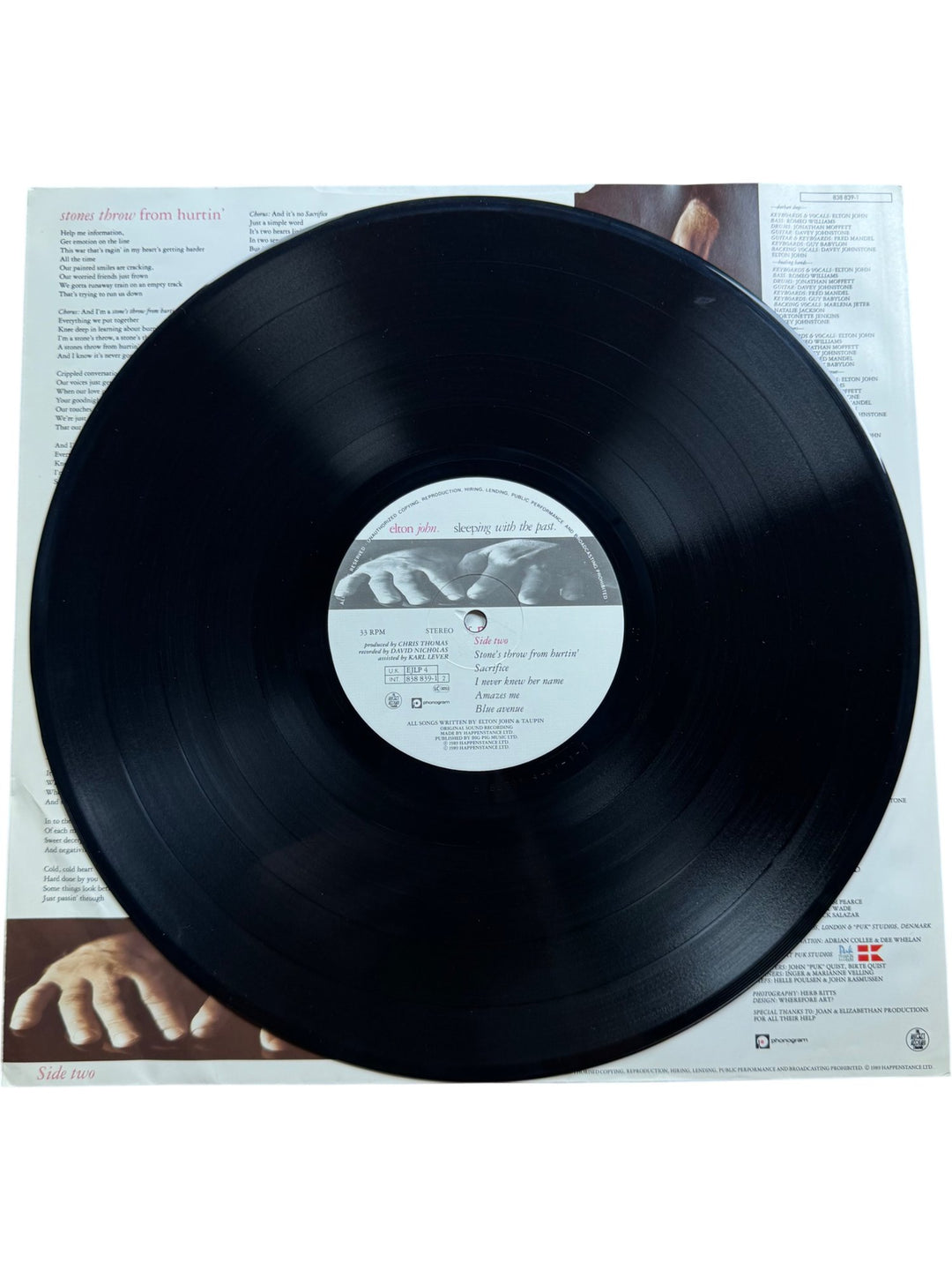 Elton John Sleeping With The Past Vinyl - Very Good+