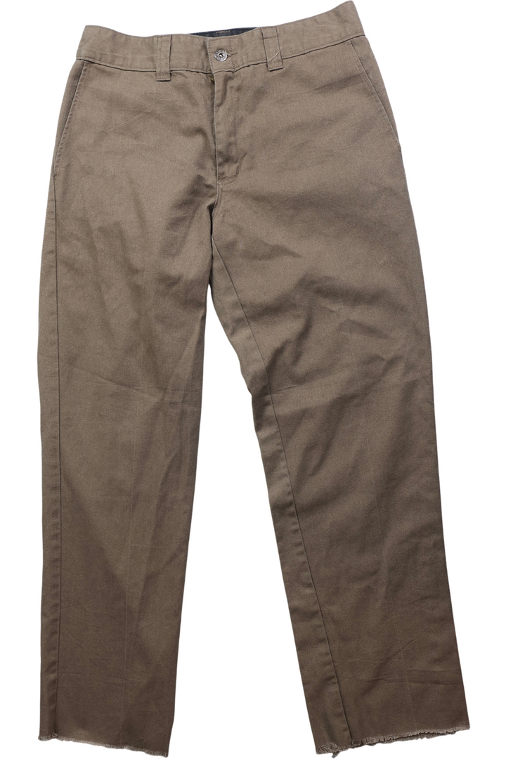Dickies Distressed Cuff Trousers Brown Workwear - W30 L30 - Think Vintage