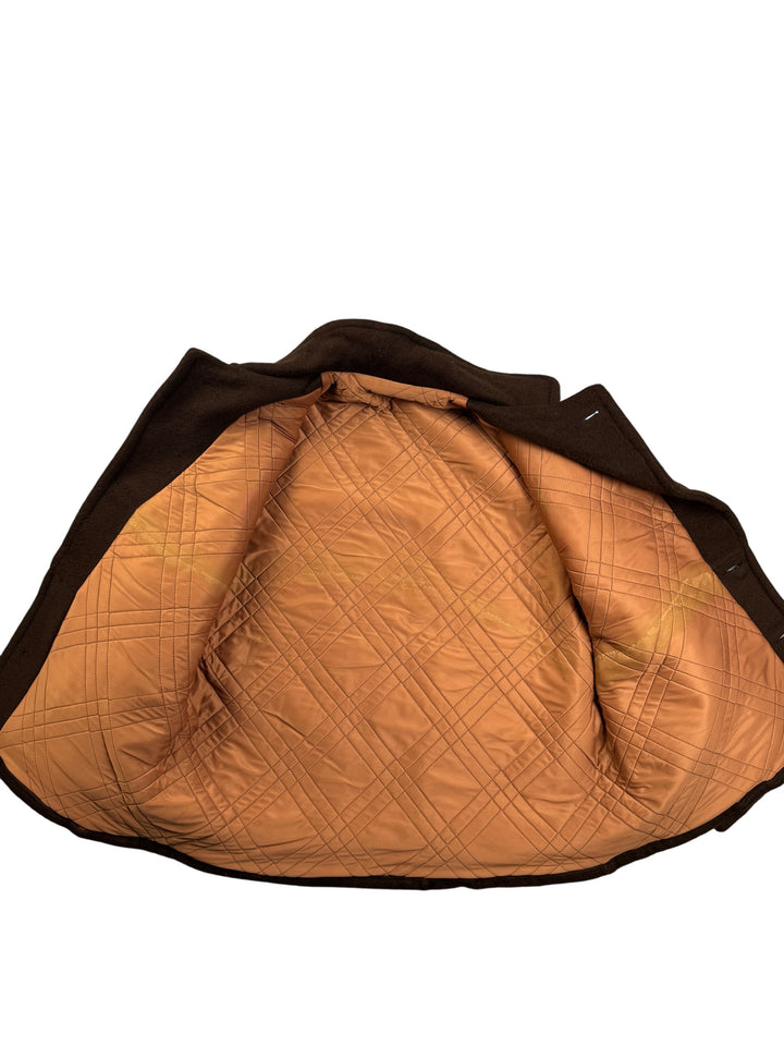 Brown Wool Jacket with Quilted Lining - XL