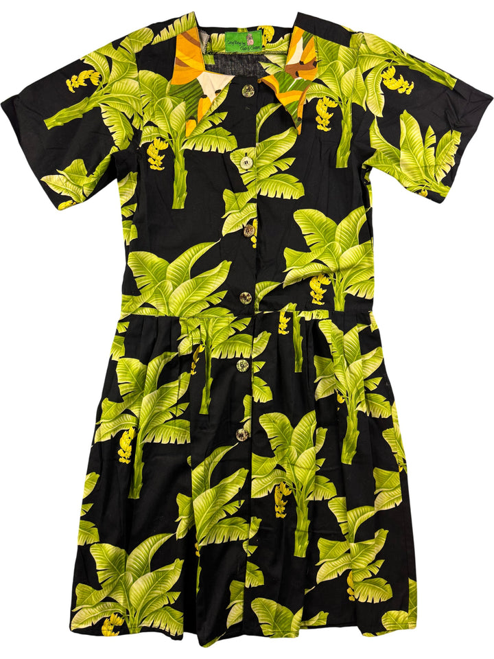 Cosy Rosy Cats & Cotton Dress - S