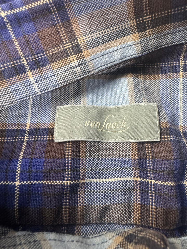 Plaid Long-Sleeved Shirt - L