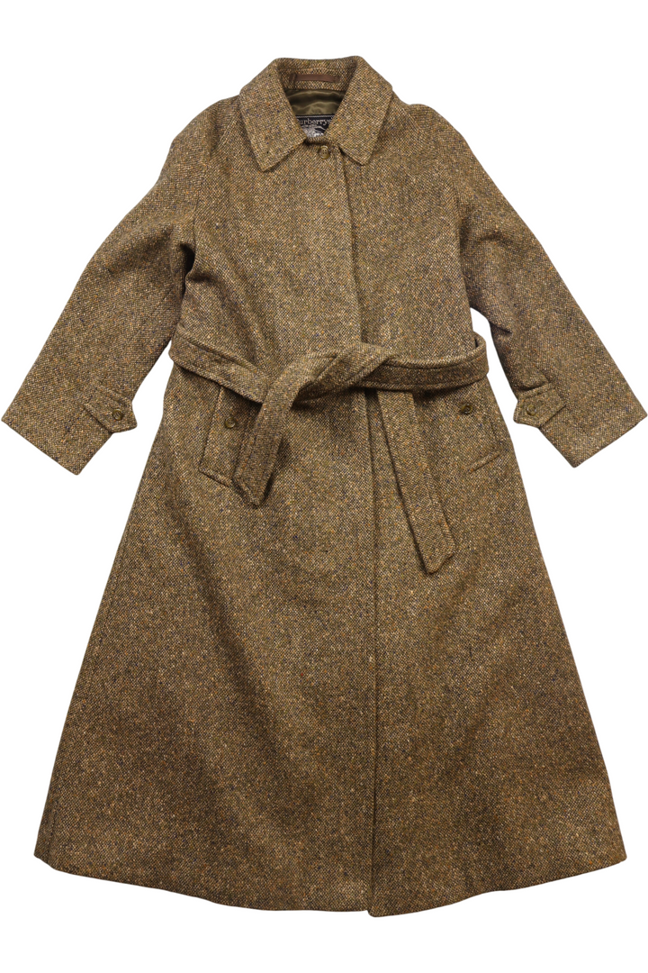 Burberry Tweed Belted Coat