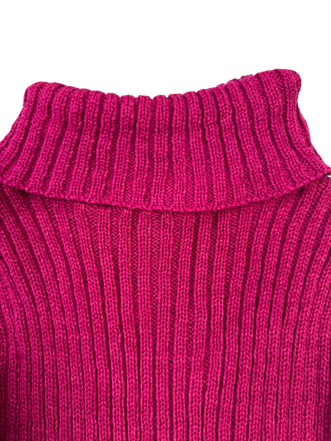 Ribbed Knit Turtleneck Sweater - S - Think Vintage