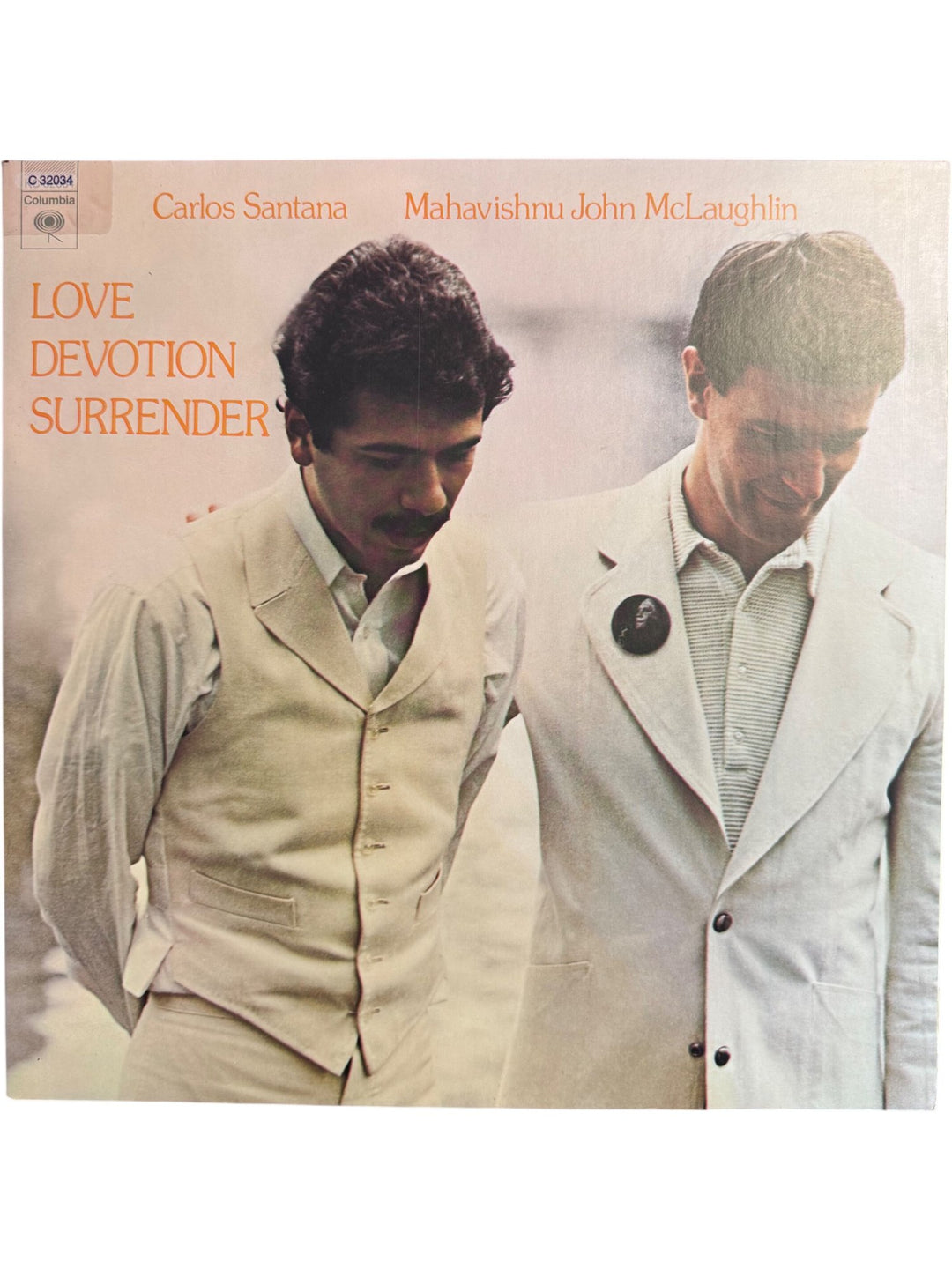 Carlos Santana & Mahavishnu John McLaughlin LP- Very Good
