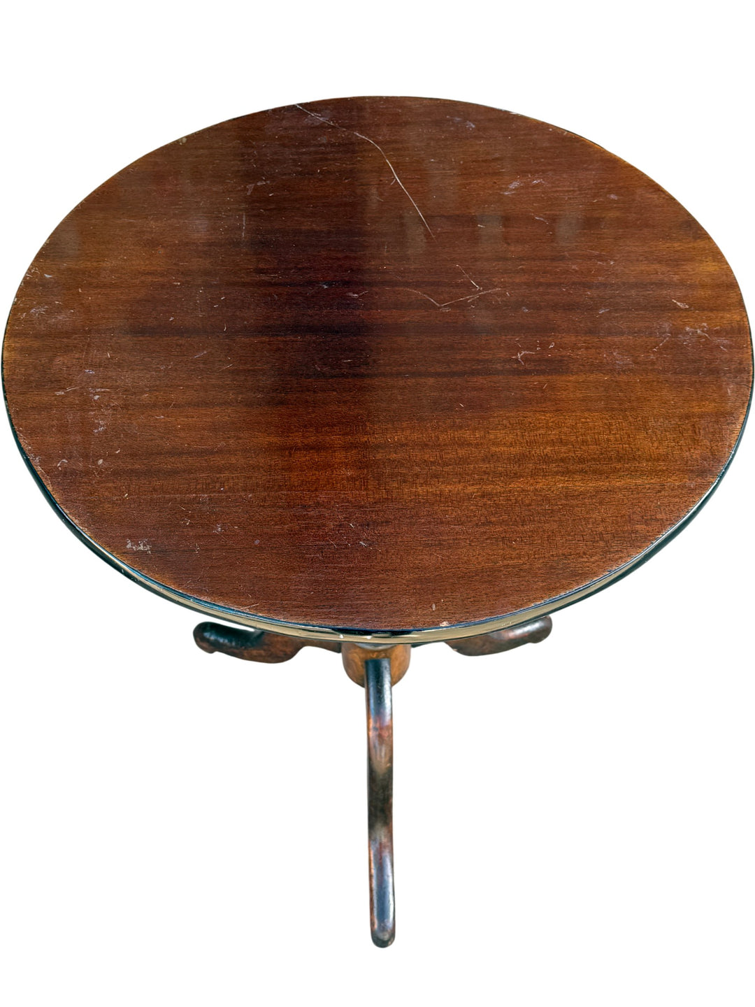 Round Wooden End Table - Think Vintage