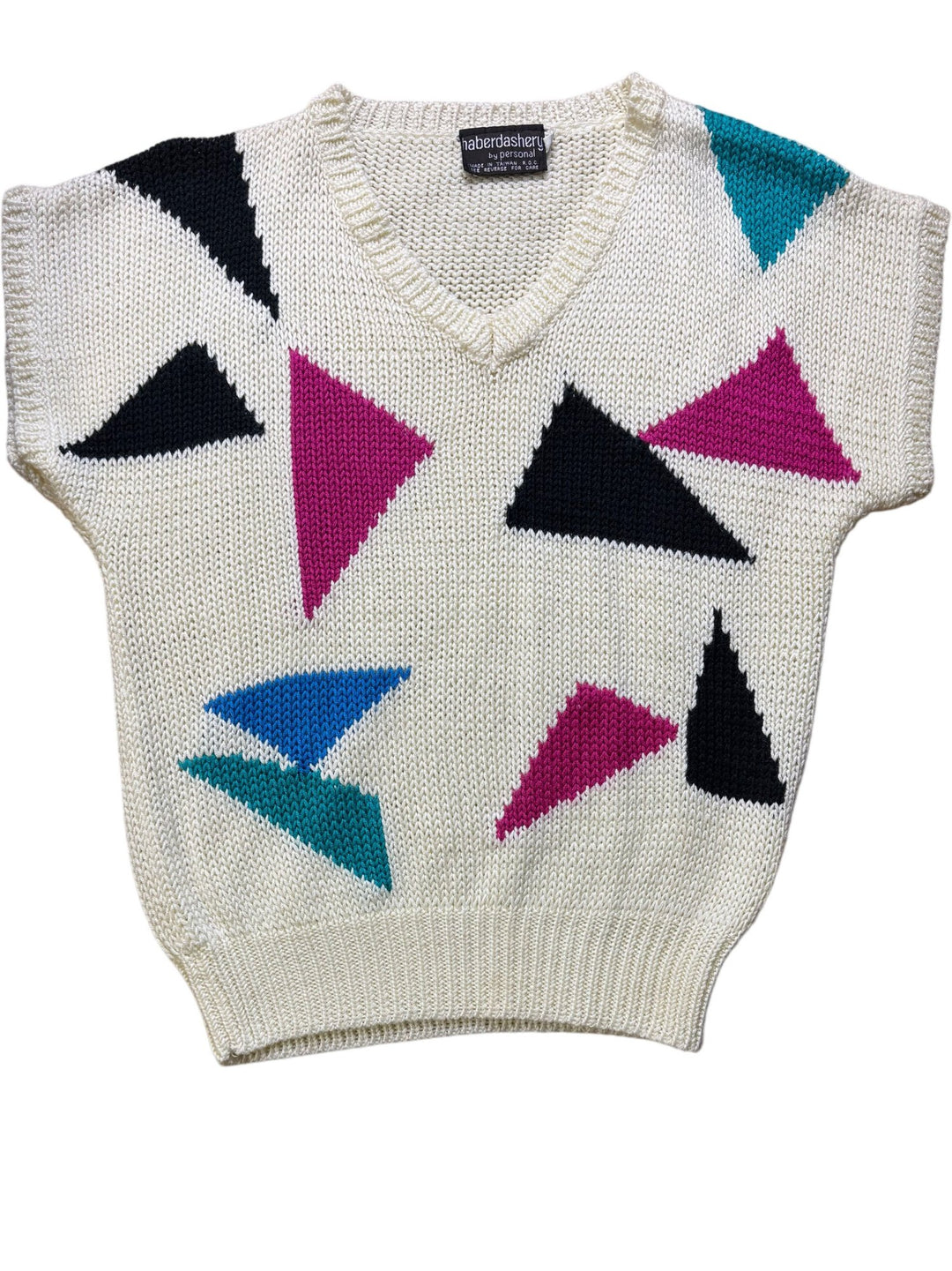 Retro Geometric Knit Vest