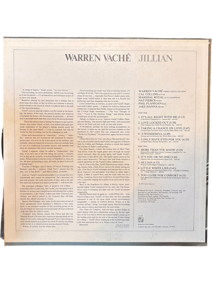 Warren Vaché Jillian Vinyl Record - Good