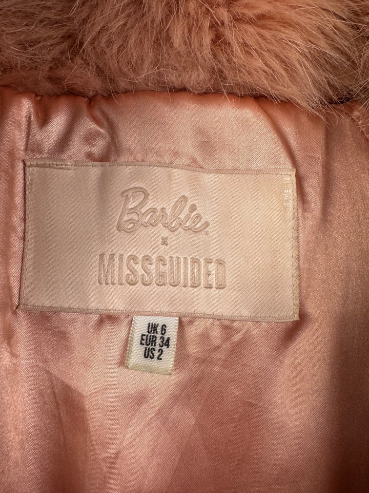 Barbie X Missguided Faux Fur Jacket - XS