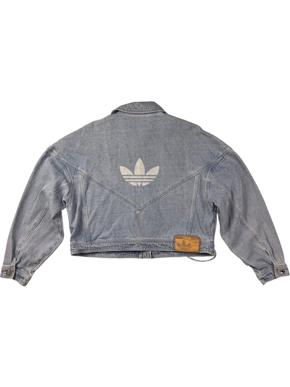 Adidas Denim Jacket with Trefoil Logo - Think Vintage