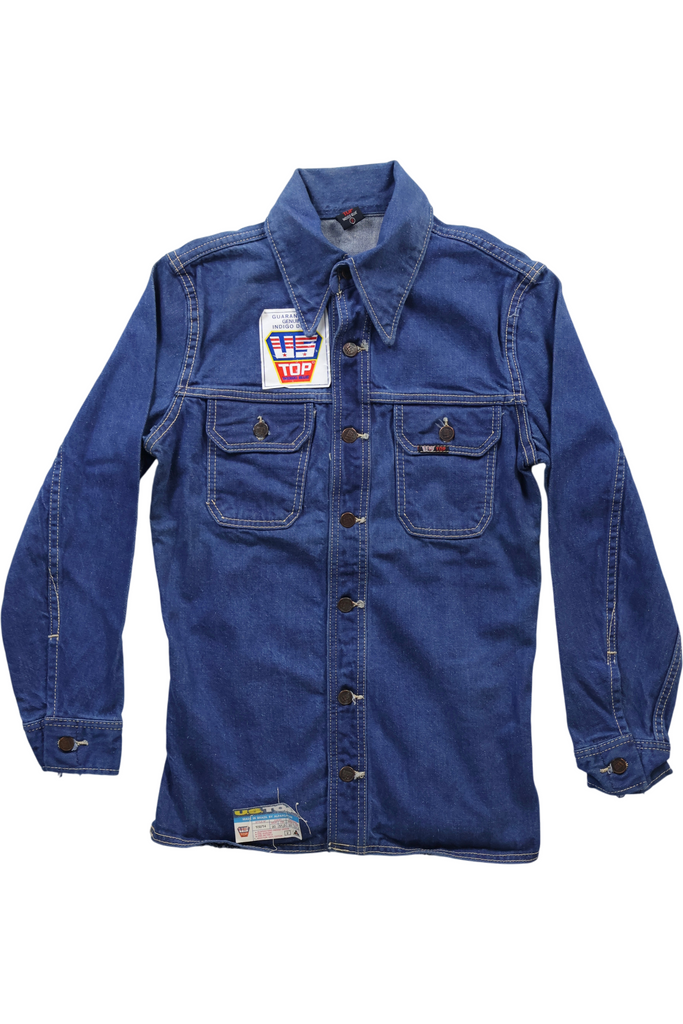 【YOURNUS】Retro Washing Denim Shirt Vintage U.S Top Denim Shirt (Small) - Medium Wash – Think