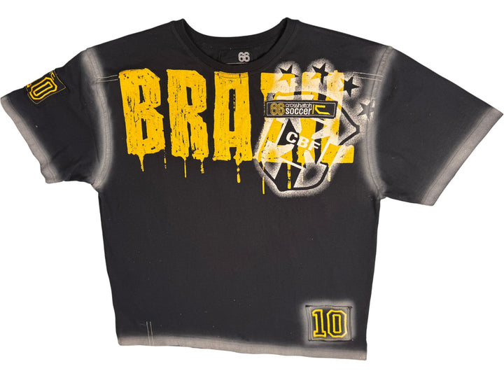 Graphic Black Yellow T-Shirt - XL - Think Vintage