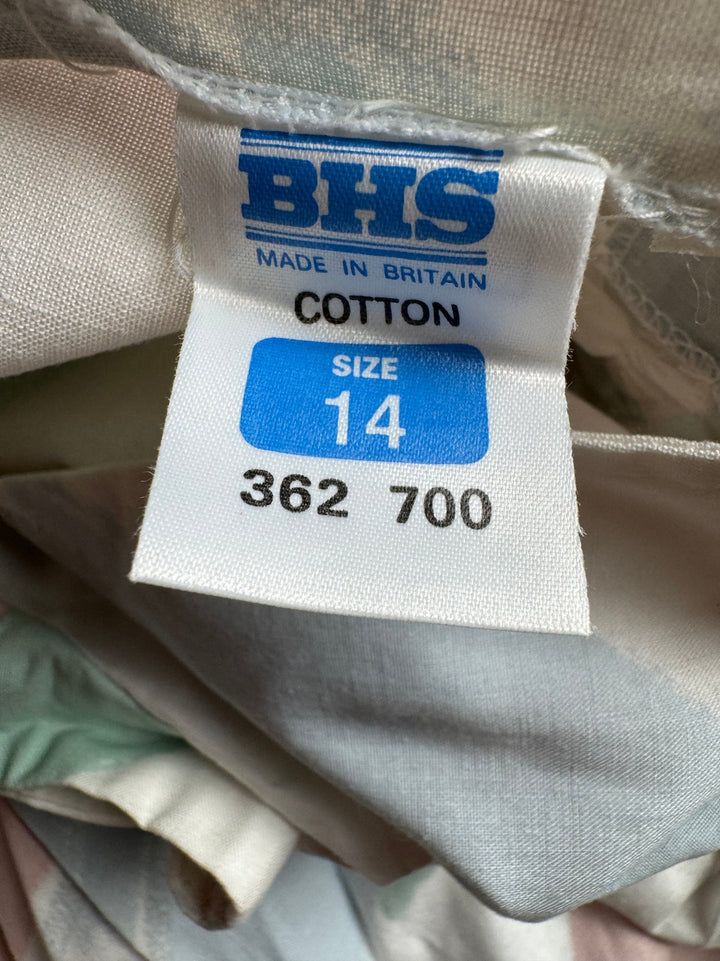 BHS Pastel Patterned Cotton Dress - S/M
