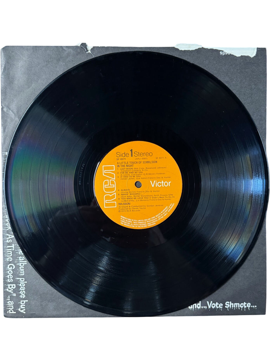 A Little Touch Of Schmilsson In The Night Vinyl Record - Very Good