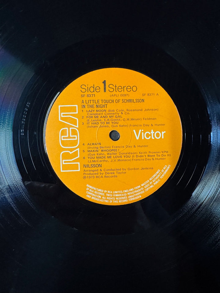 A Little Touch Of Schmilsson In The Night Vinyl Record - Very Good