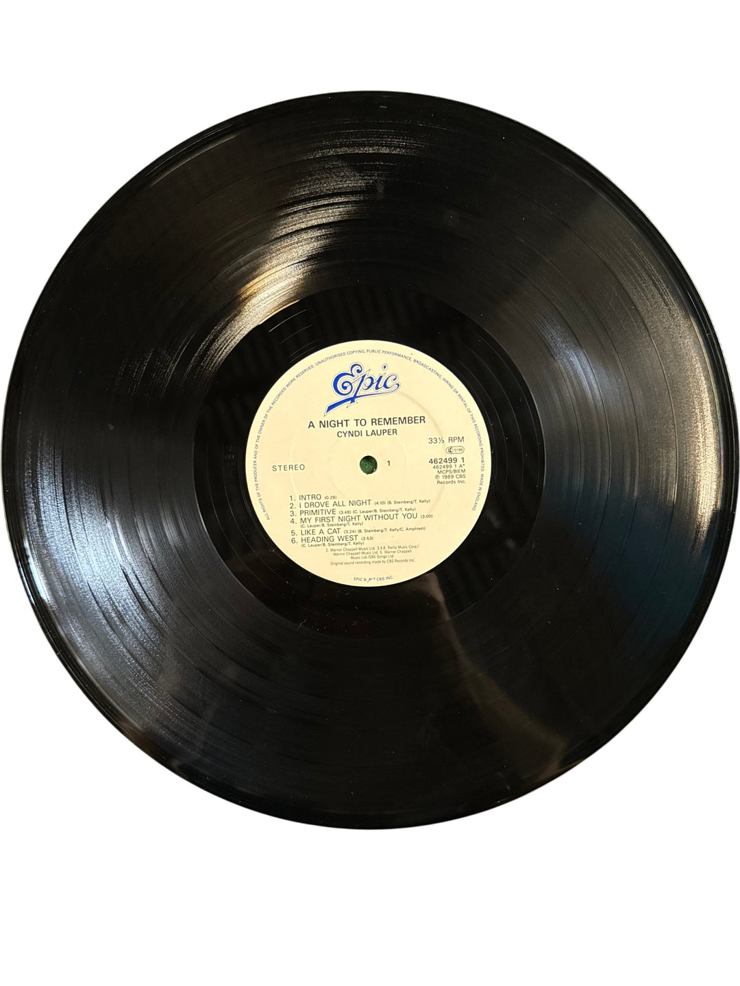 A Night To Remember Vinyl Record by Cyndi Lauper - Think Vintage