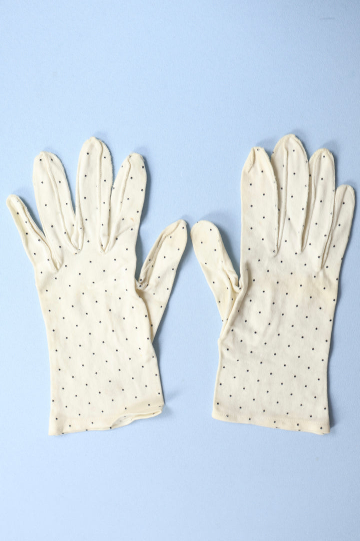 Vintage Polka Dot Gloves