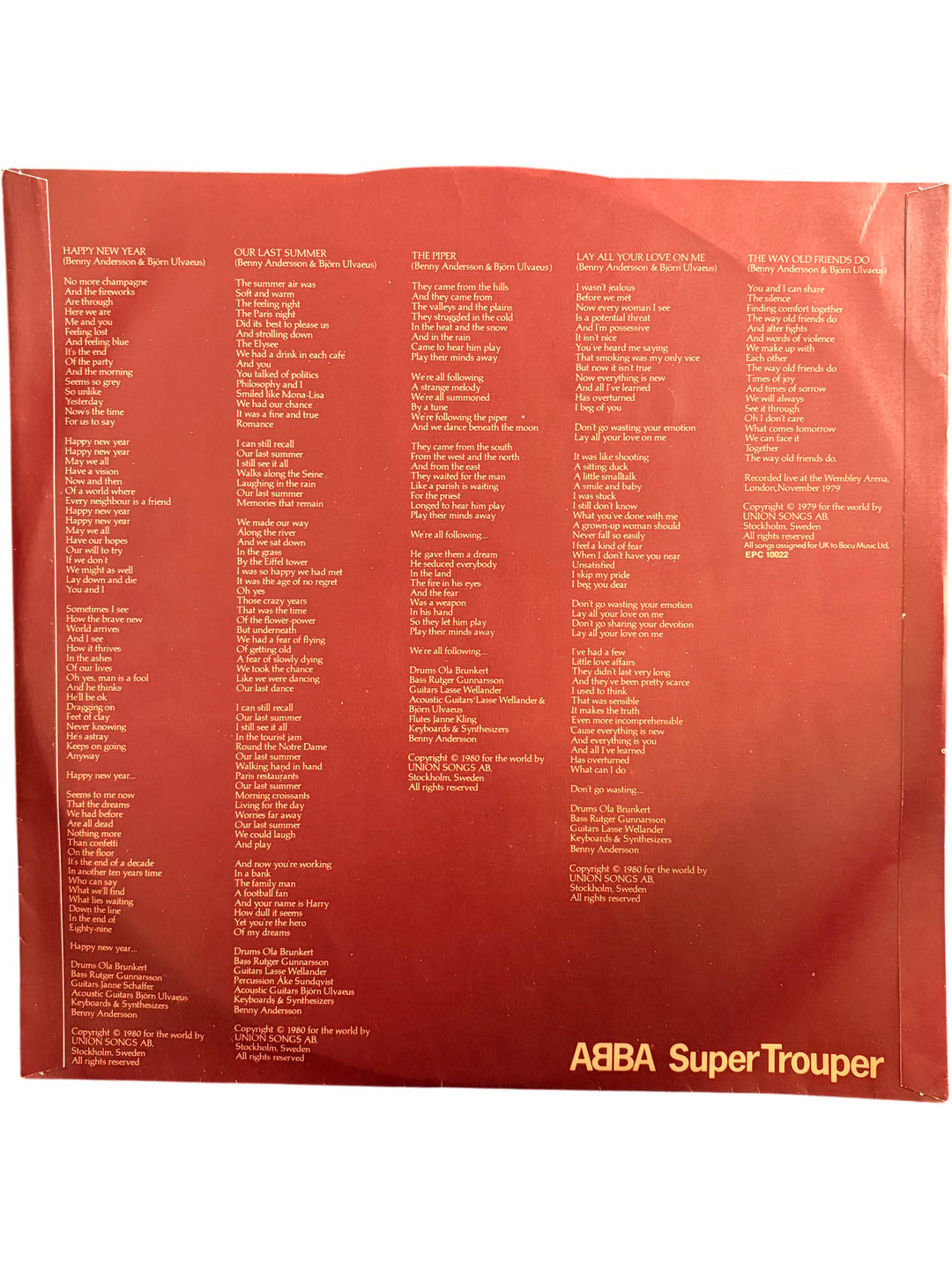 ABBA Super Trouper Album - Fair - Think Vintage ltd