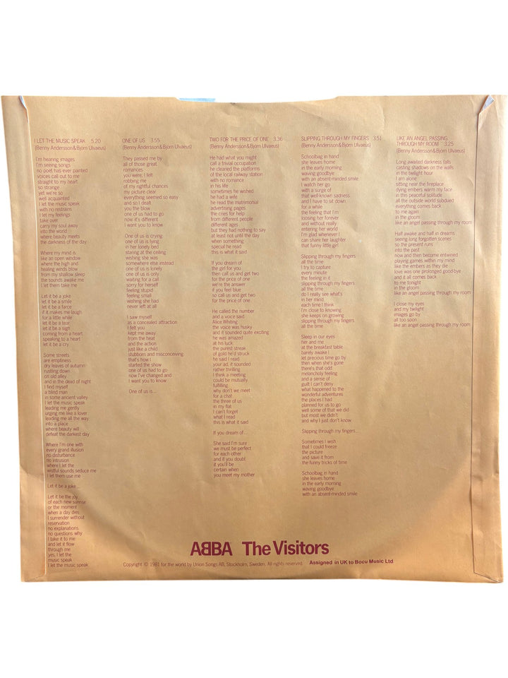 ABBA The Visitors Vinyl Record - Good - Think Vintage ltd