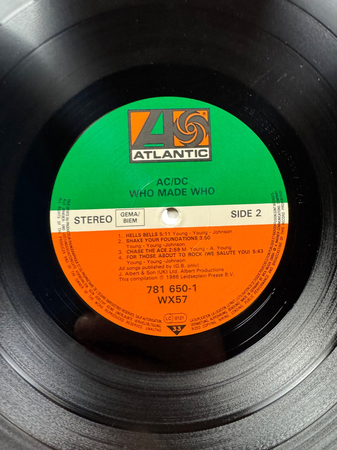 AC/DC Who Made Who Vinyl Record - Good