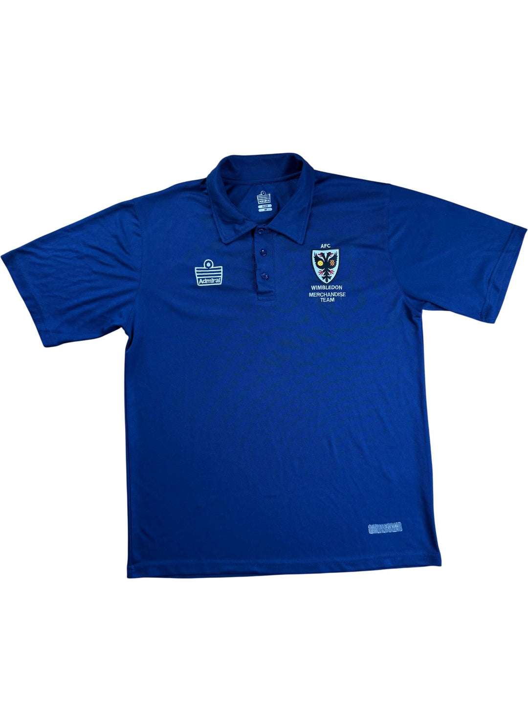 AFC Wimbledon Polo Shirt Blue - M - Think Vintage ltd