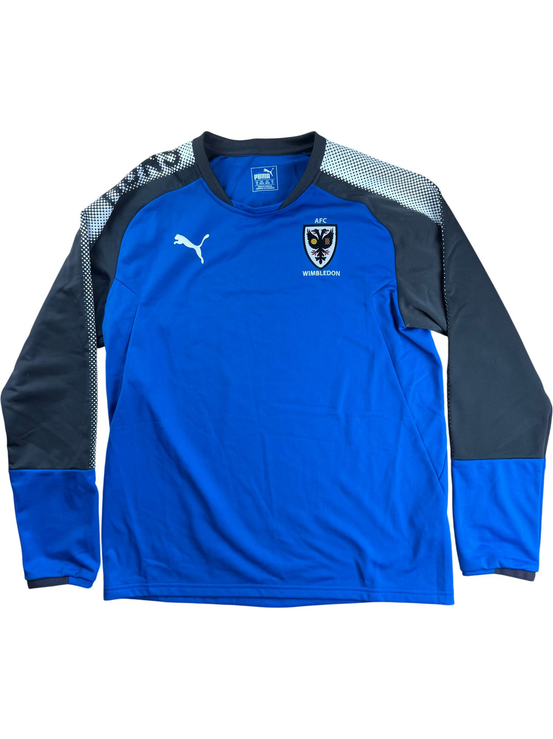 AFC Wimbledon Puma Long Sleeved Sports Top - M - Think Vintage ltd
