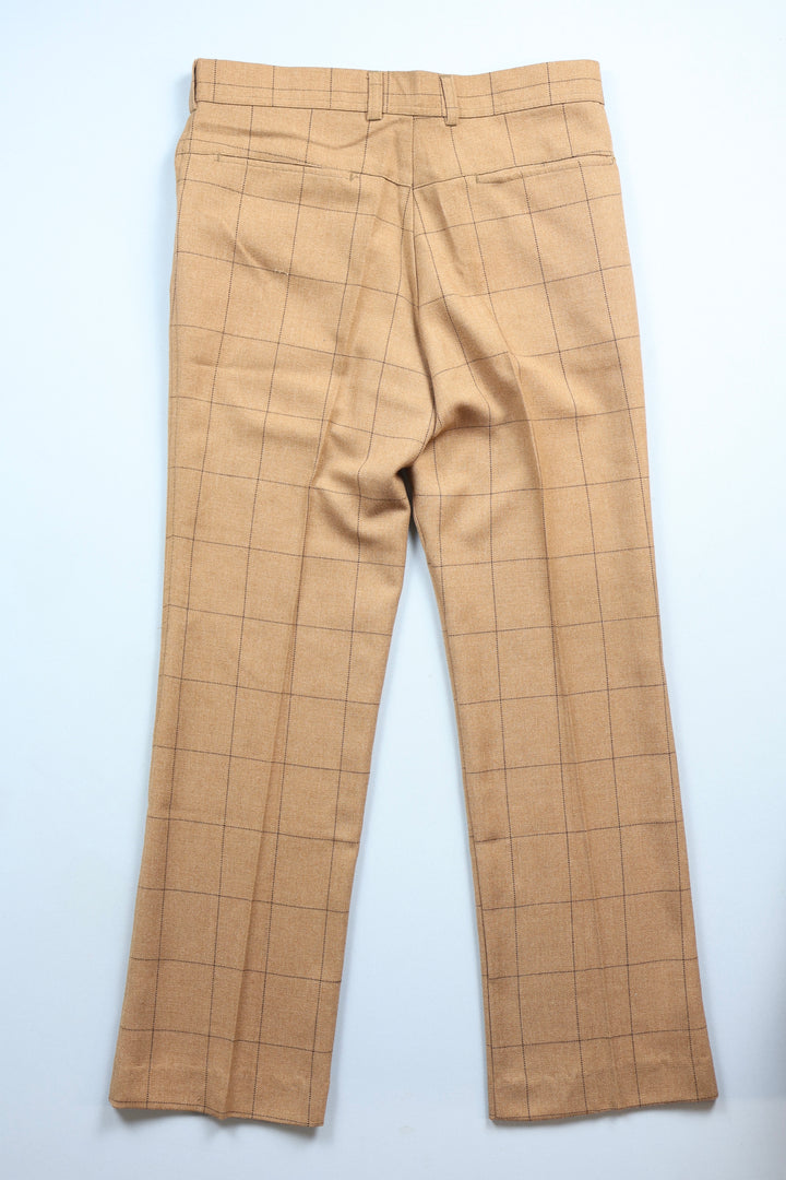 1970s Chequered Straight Leg Trousers
