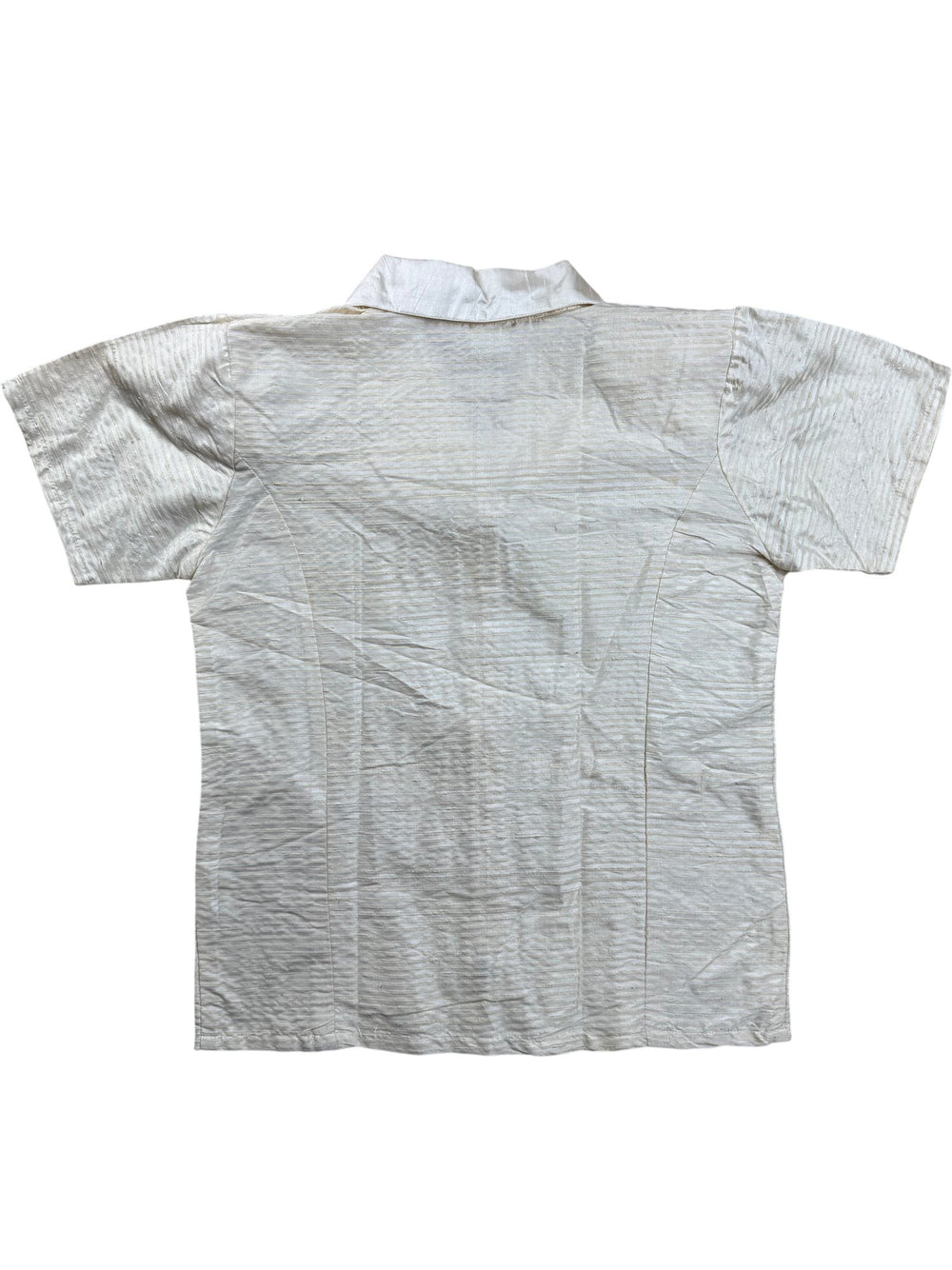 Aarong Short Sleeved Silk Blouse - M - Think Vintage ltd