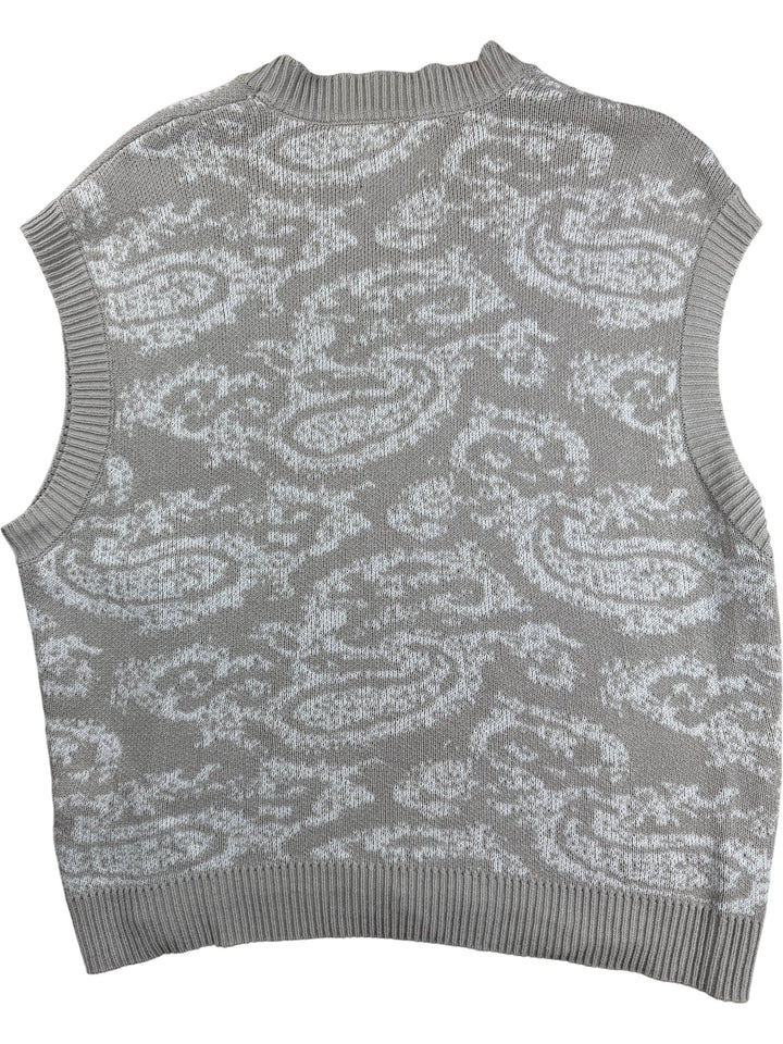 Abercrombie & Fitch Paisley Knit Vest - M - Think Vintage ltd