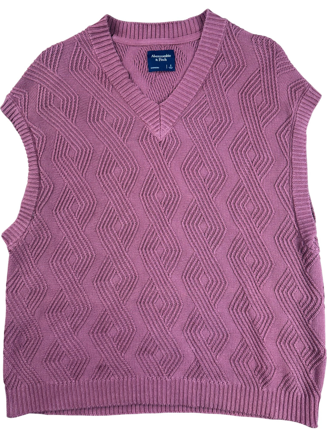 Abercrombie & Fitch Patterned Knit Vest - M - Think Vintage ltd